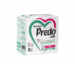 Гігієнічні прокладки із крильцями Predo Lady Long 6